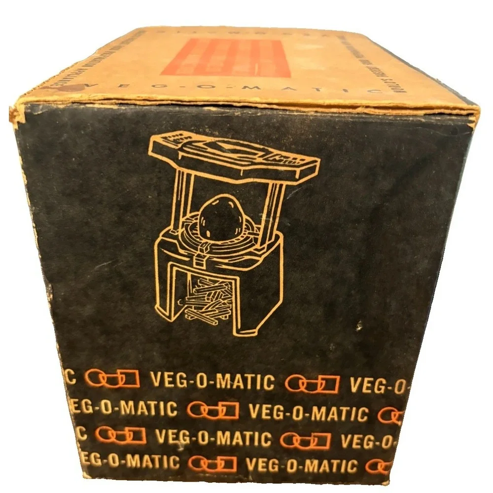 Vintage 1960s Veg-O-Matic Food Preparer Slicer Dicer Original Box Manual Popeil
